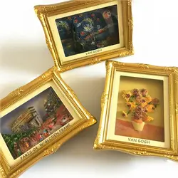 Van Gogh Sunflowers Paris Arc De Triomphe Star Frame 3D Fridge Magnets Travel Souvenirs Refrigerator Magnetic Stickers