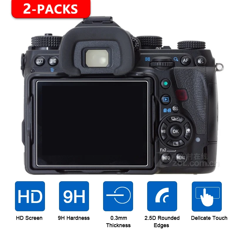 2Pcs Vidro Temperado Protetor de Tela para Pentax KF K1 K-1 Mark II KP K-S2 K-70 KS2 K70 K20D K-3 K3 K-5 K-5IIs K-01 K-S1 Q10 645Z