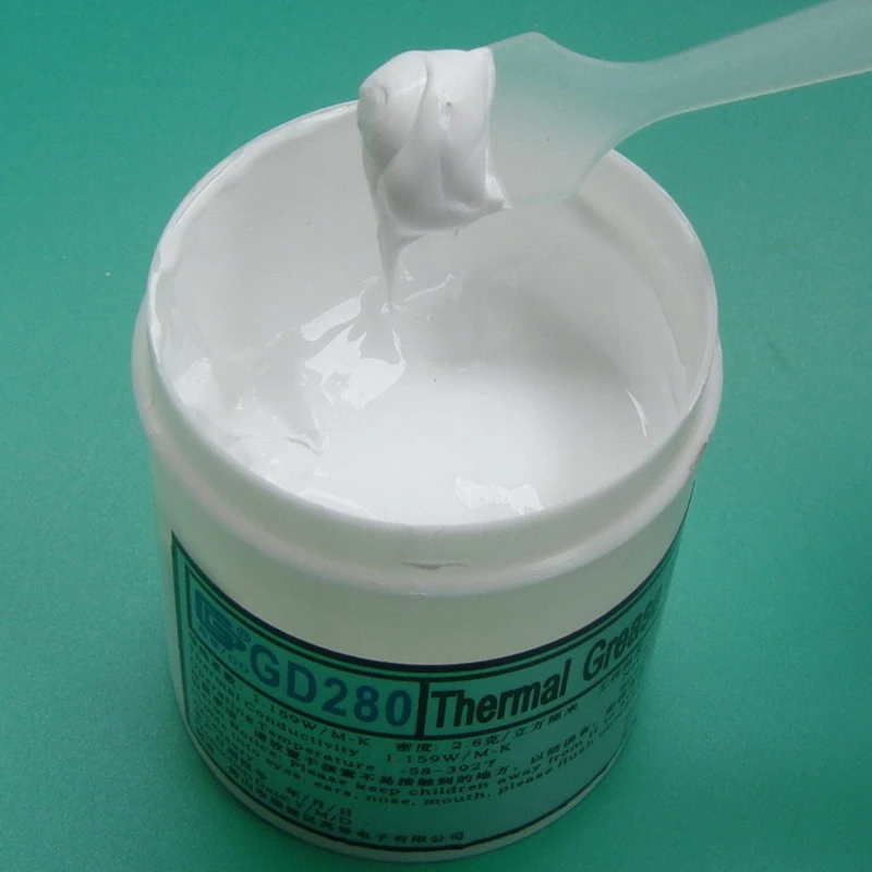 GD Thermal Conductive Grease Paste Silicone Plaster Heatsink Compound GD280 Net Weight 150 Grams Bottle Packing White For LED CN