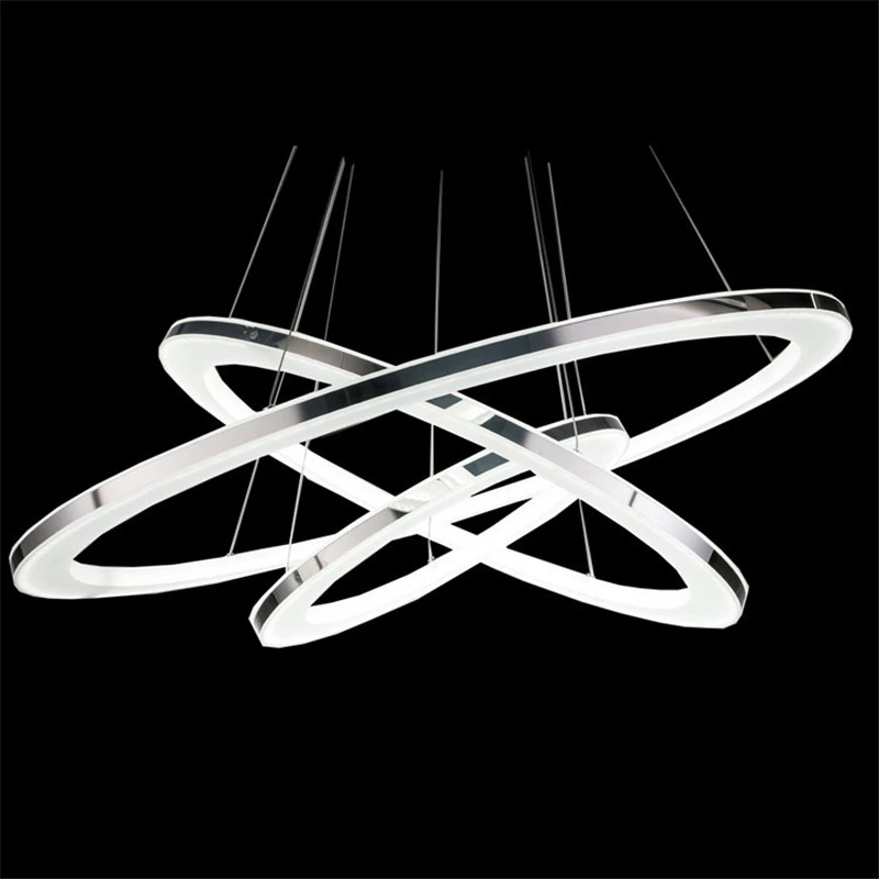 Acrylic Rings Nordic Modern Pendant Lamps Lighting Fixtures Dia40/50/60/80CM for Restaurants Bedroom Office Living Room Stair