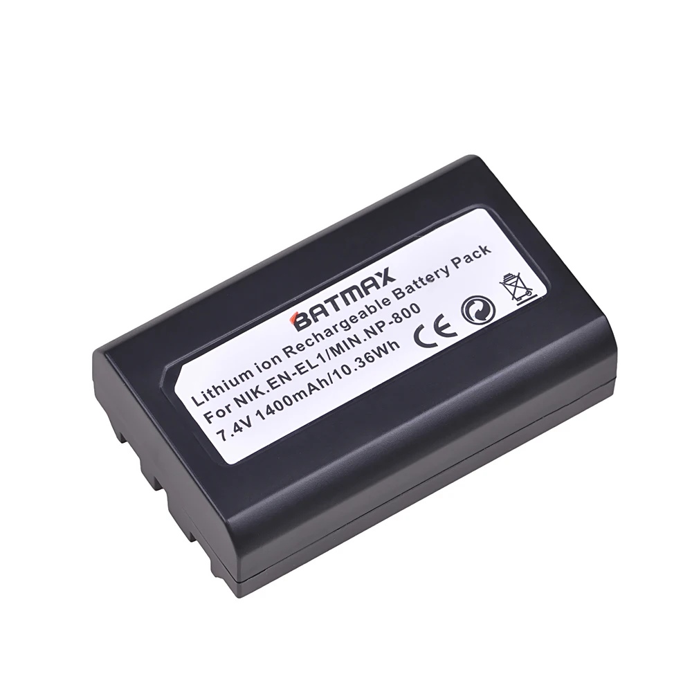 Batmax 1400mAh EN-EL1 NP-800 Replacement battery for Nikon Coolpix 500 775 880 885 990 995 4300 4500 4800 5000 5400 5700 8700