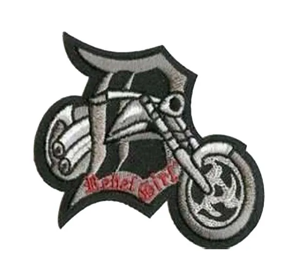 Motorcycle Embroidery Patches Made of Twill with Heat Cut Edge and Iron On Backing Suitable for Promotion MOQ50pcs free shipping