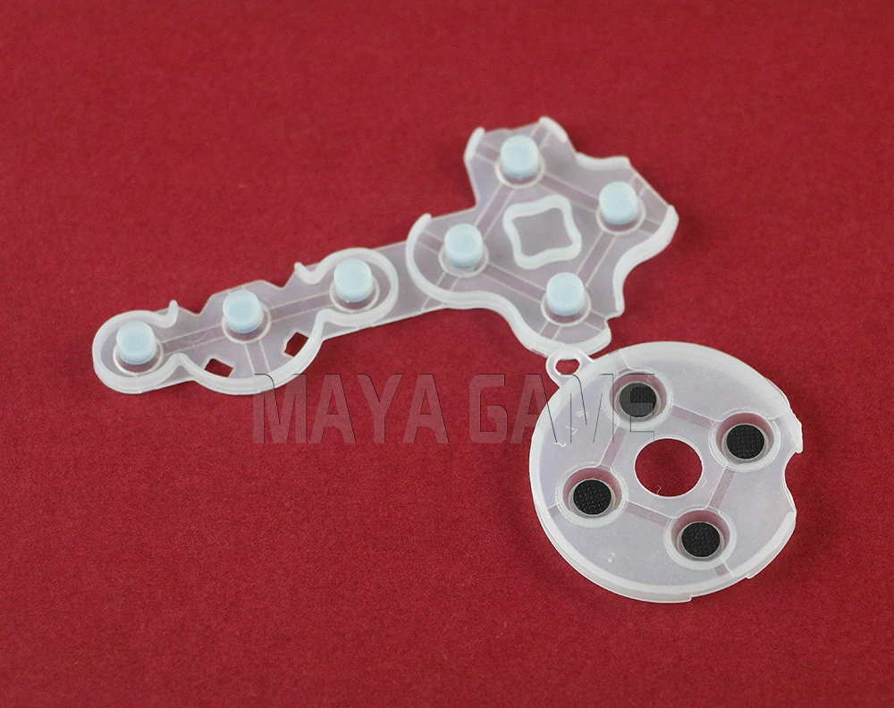1 conjunto de controlador transparente adesivo condutor de borracha d-pad para xbox360 xbox 360 controlador sem fio