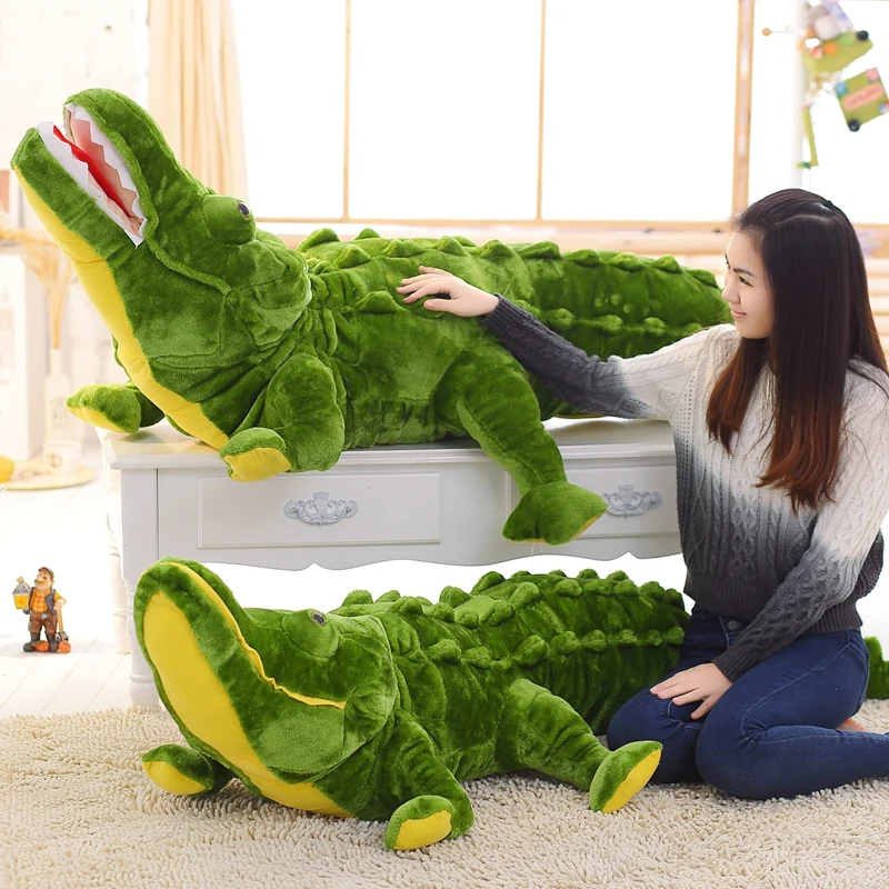 Cartoon One Piece Large Crocodile Stuffed Plush Toy Super Soft PP Cotton Crocodiles Pillow Cushion Kids Adult Toys 4 Size