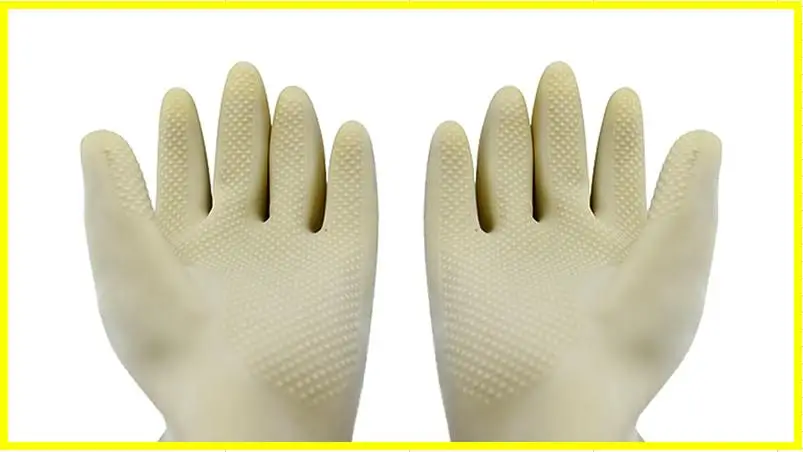 Guantes de látex para trabajo, manoplas blancas y negras de 50CM, resistentes al agua, antideslizantes, arbeitshandschuhe, más largos, Envío Gratis