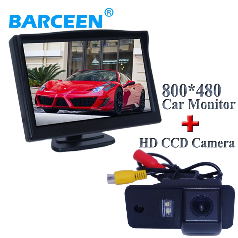 

5" wide car screen monitor type with the shockproof car rearview camera black plastic shell apply for Audi A6L