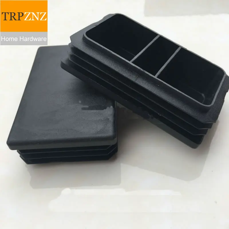 50*(70.80)mm,Black Square tube plug, plastic plug,Non-slip, Table chair  stool foot pad, Furniture foot support pipe inner plug