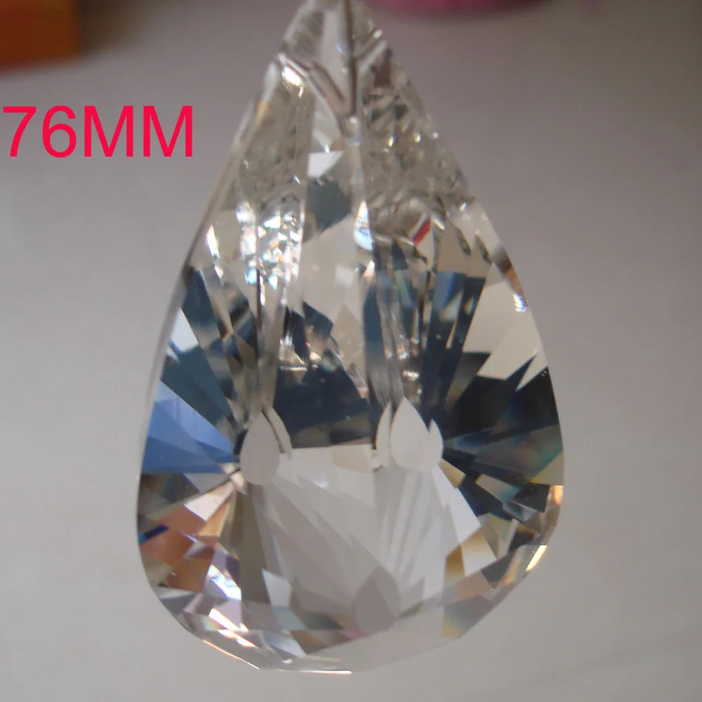 

40pcs/lot 76mm Fine crystal lighting accessories ornament crystal prism crystal prisms glass trimming pendant