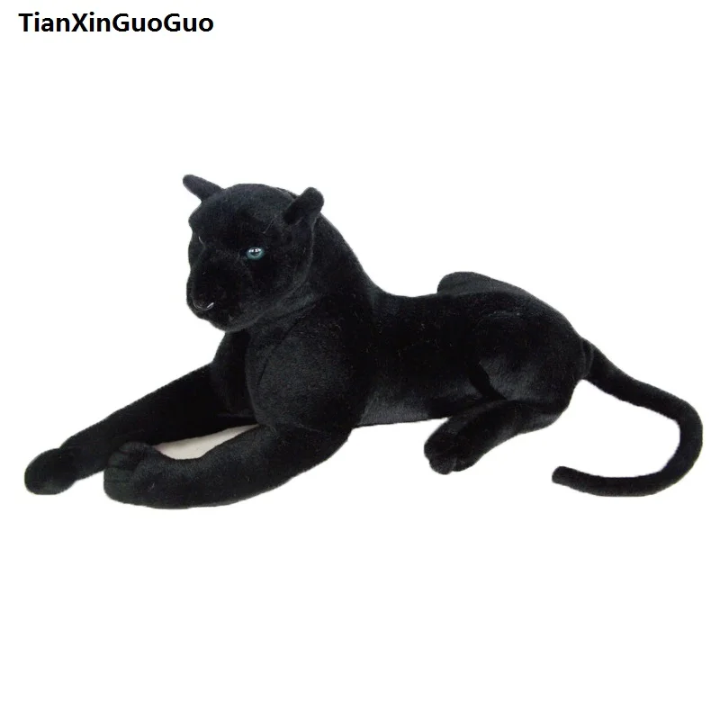 

About 35cm Simulation Panther Plush Toy Black Panther Soft Doll birthday gift s0676