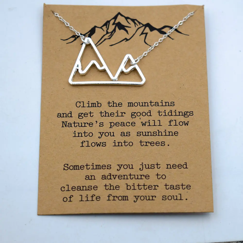 1pcs mountain are calling i must go mountain necklace advanture jewelry