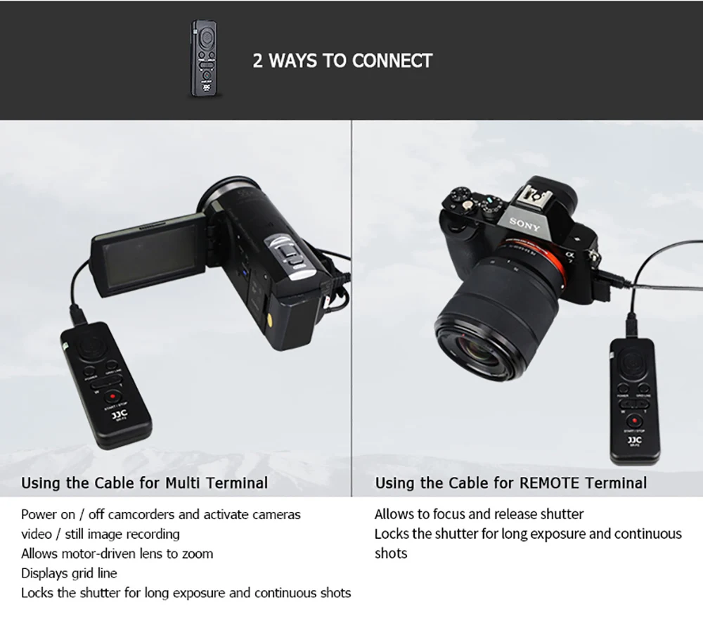 JJC Poignée Grip Avec Télécommande Bluetooth Amovible - Remplace Sony GP-VPT2BT - Compatible A7 IV, A1, ZV-E10, ZV-1, A6400, A6600, RX100 VII Et Plus