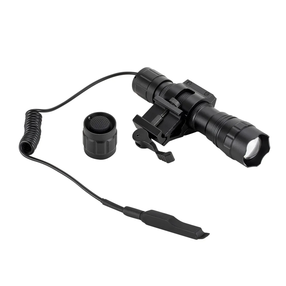 AloneFire tk503 Tactical IR Led Hunting Light Zoomable Infrared Radiation Night Vision Flashlight+20mm Rail Scope Mount