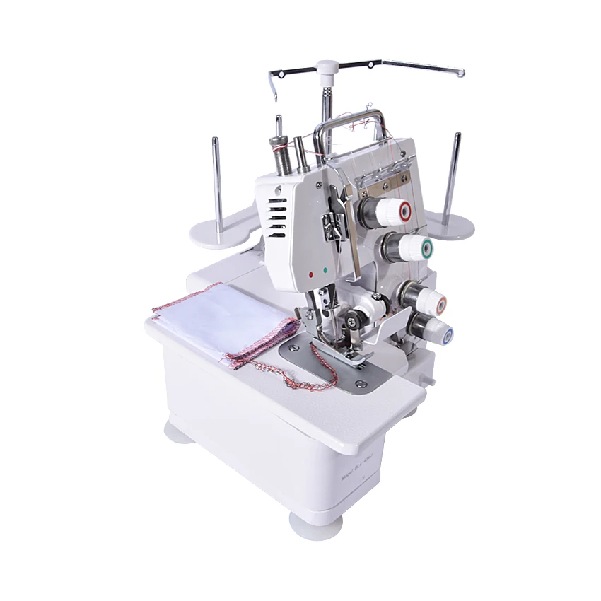 Professcial Four Thread Overlock Sewing Machine, All Cloth Sewing Machine With Pedal and Lamp 220V 1200S.P.M