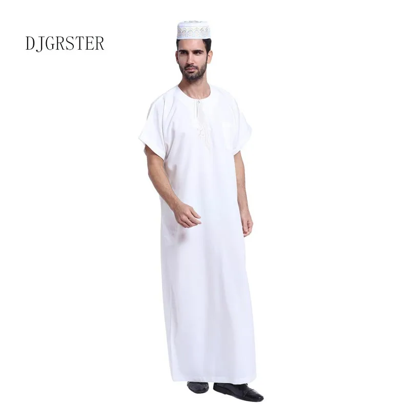 

DJGRSTER, новая мода, мужской Арабский кафтан, Саудовский Тауб, абайя, халат, Daffah, Dishdasha, мусульманская одежда для мужчин, женская одежда