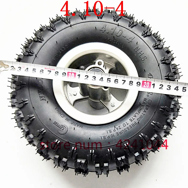 4.10/3.50-4  410/350-4  4.10-4 tires wheels 4 inch hub Rim with  tyre and inner tube fits ATV Quad Go Kart 47cc 49cc