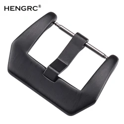 20mm 22mm 24mm Stainless Steel Watch Buckle Black Silver Solid Metal Watchband Strap Clasp Band Accessories