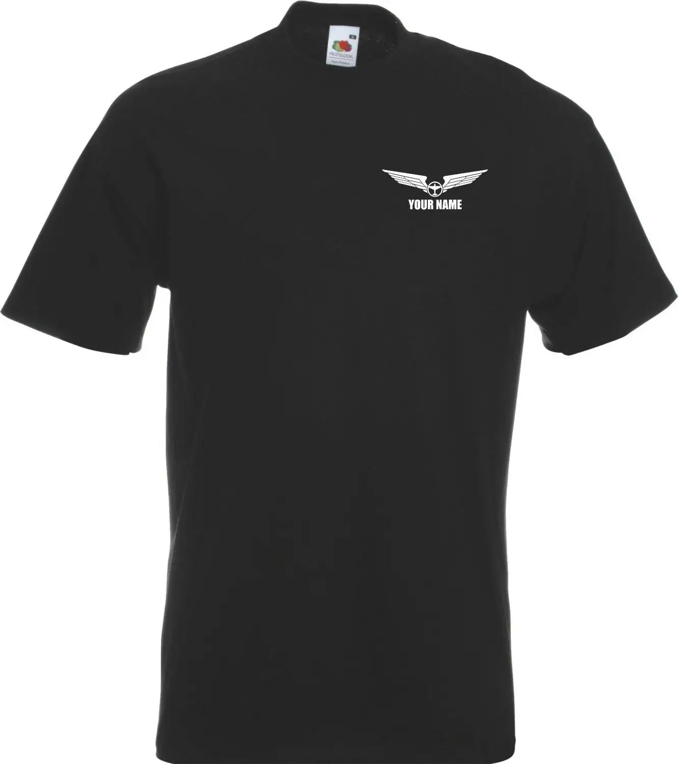 Aeroplane Pilot Personalised Wings Flight Custom Your Name T-Shirt 2019 Man\'S O-Neck Design Adults Casual Fitted T Shirts