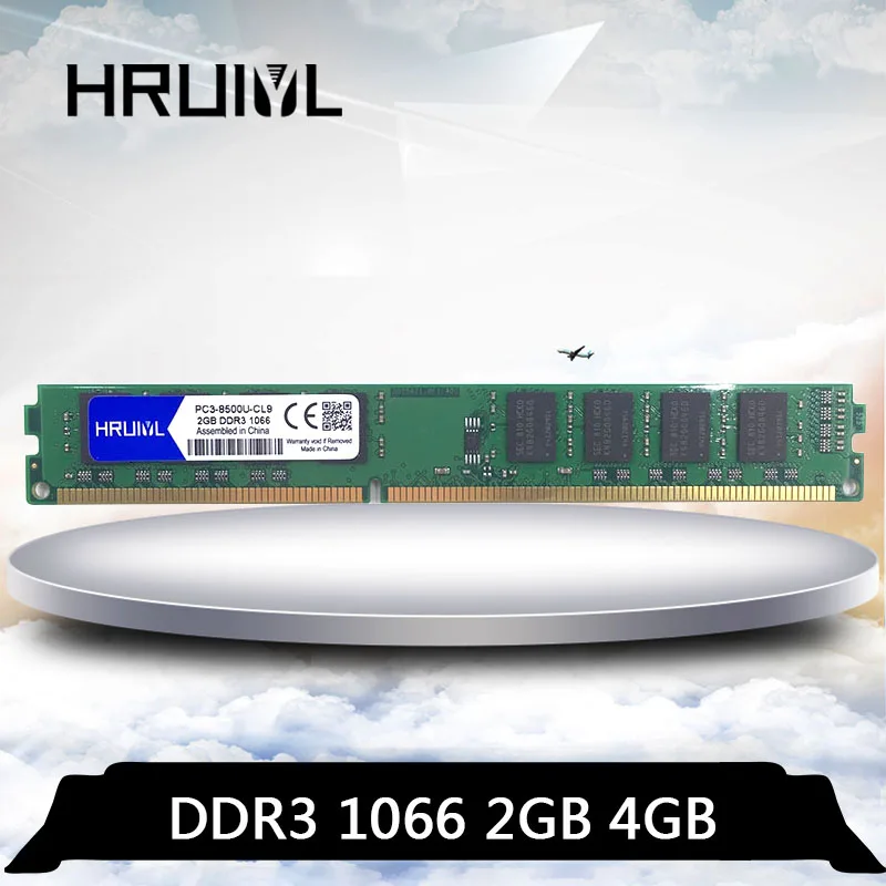 HRUIYL PC Memory RAM DDR3 4GB 2GB PC3-8500U 1066 MHZ PC3 8500 1066MHZ Memoria Module Computer Desktop 2G 4G 240 pin 1.5V