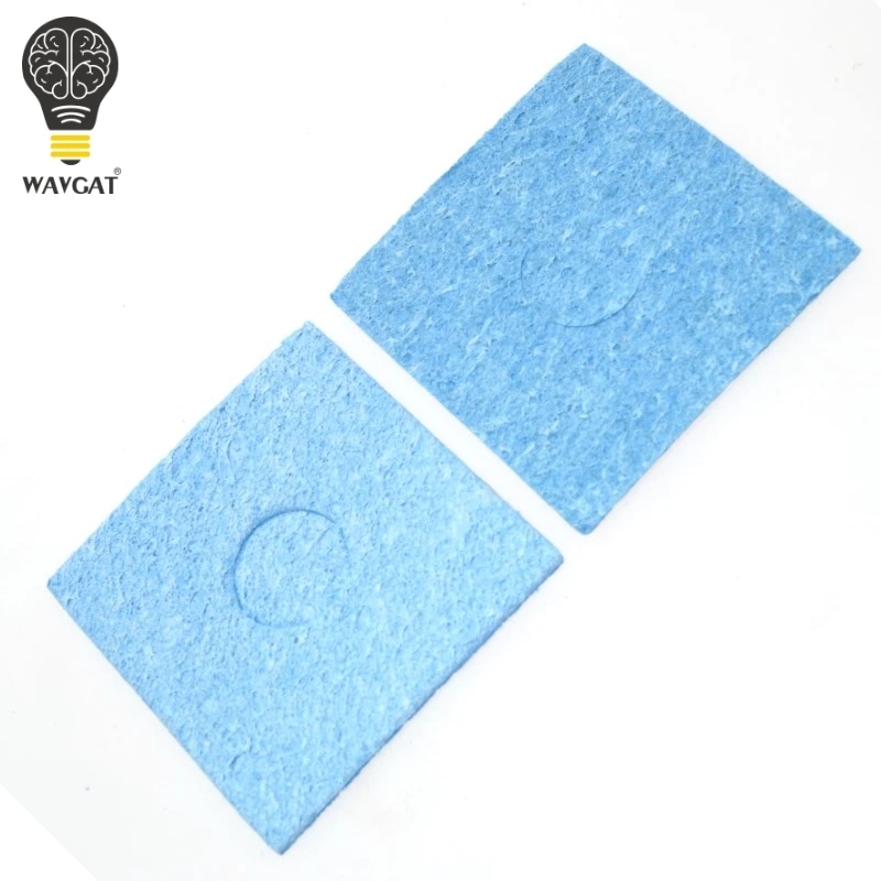 10 pcs 6*6CM Blue High Temperature Resistant Heatstable Soldering Iron Solder Tip Welding Cleaning Sponge Remove Tin