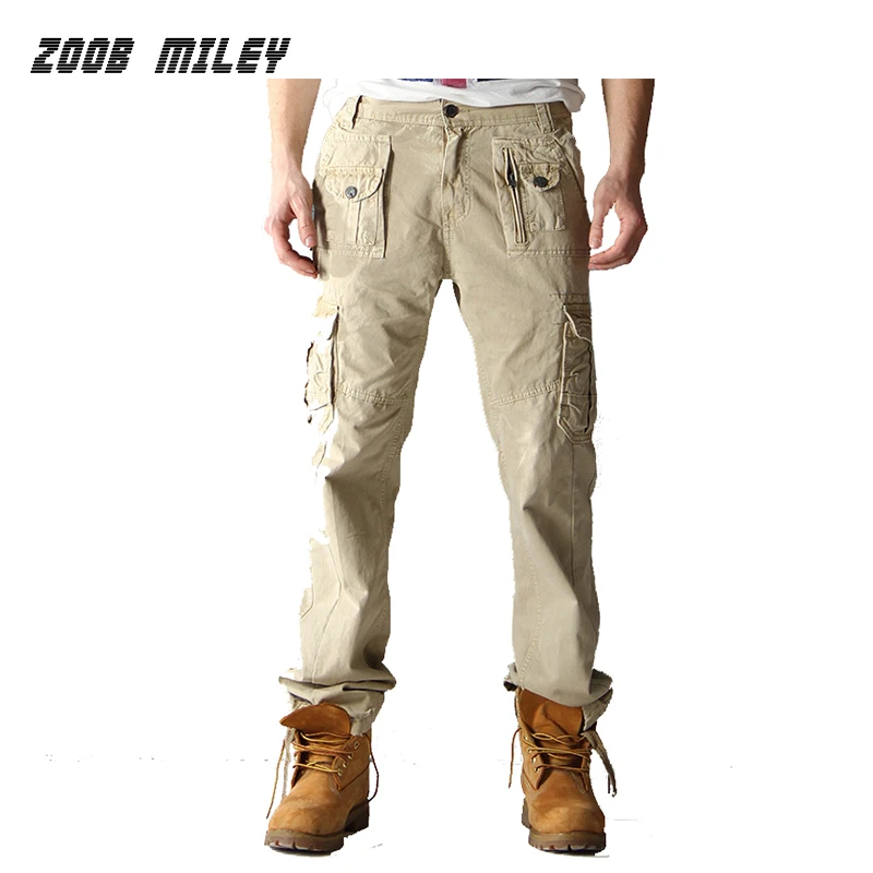 

Military Tactical Cargo Outdoor Pants Men Loose Fit Multi-Pockets Workout Training Baggy Cargo Pants Army Trousers Big Size