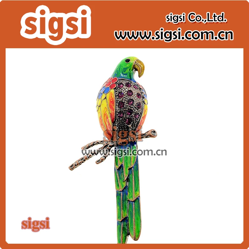 Wholesale Pretty Parrot Rhinestone Brooch For Wedding