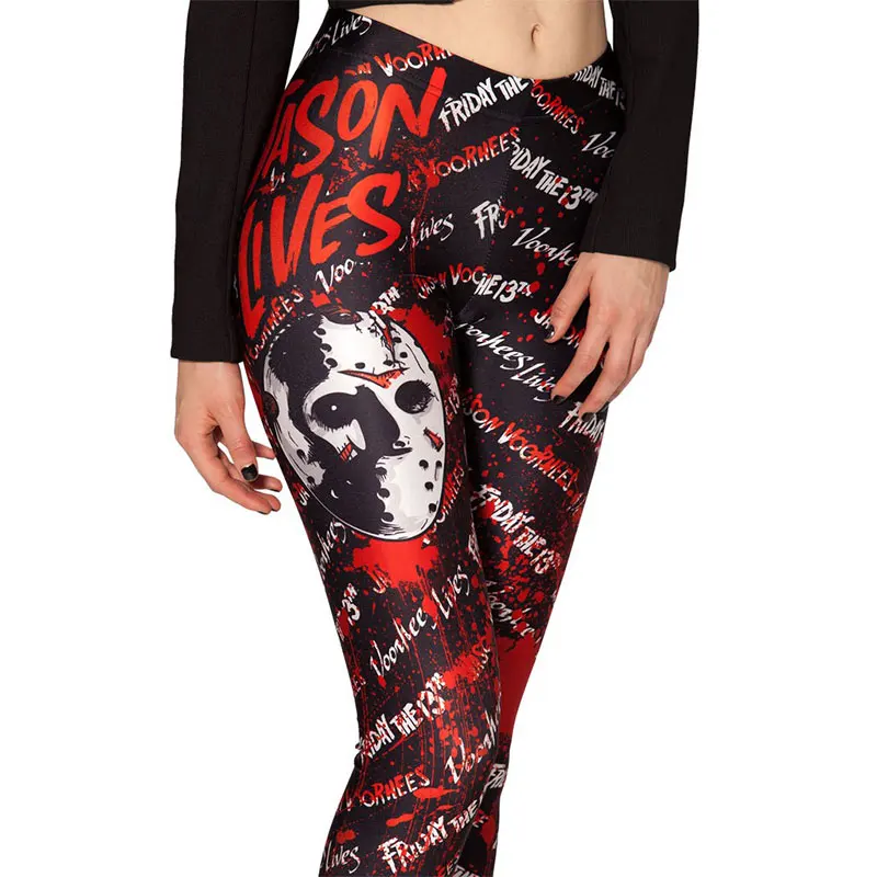 Moda damska kobiety czaszka Legging kobieta Jeggings leginsy legginsy fitness Pant spodnie legginsy z nadrukiem