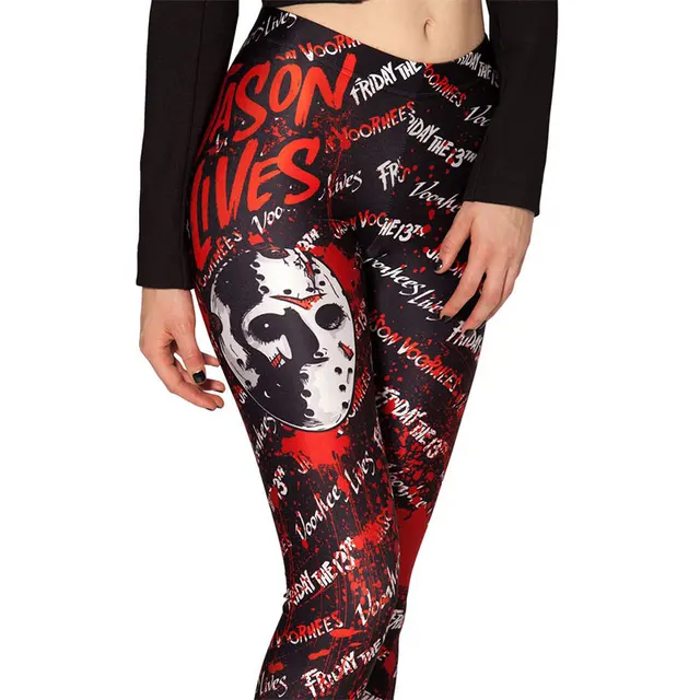 Moda damska kobiety czaszka Legging kobieta Jeggings leginsy legginsy fitness Pant spodnie legginsy z nadrukiem