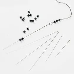 JHNBY 30PCS Stainless Steel Beading Needles for beads Threading String Tambour/Jewelry Bracelet Necklace Making Tools Pins DIY
