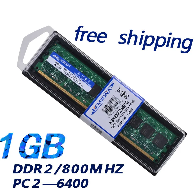 

KEMBONA Support All motherboard Brand New DIMM Memory Ram DDR2 1G 800Mhz PC2-6400 memoria ram For desktop computer