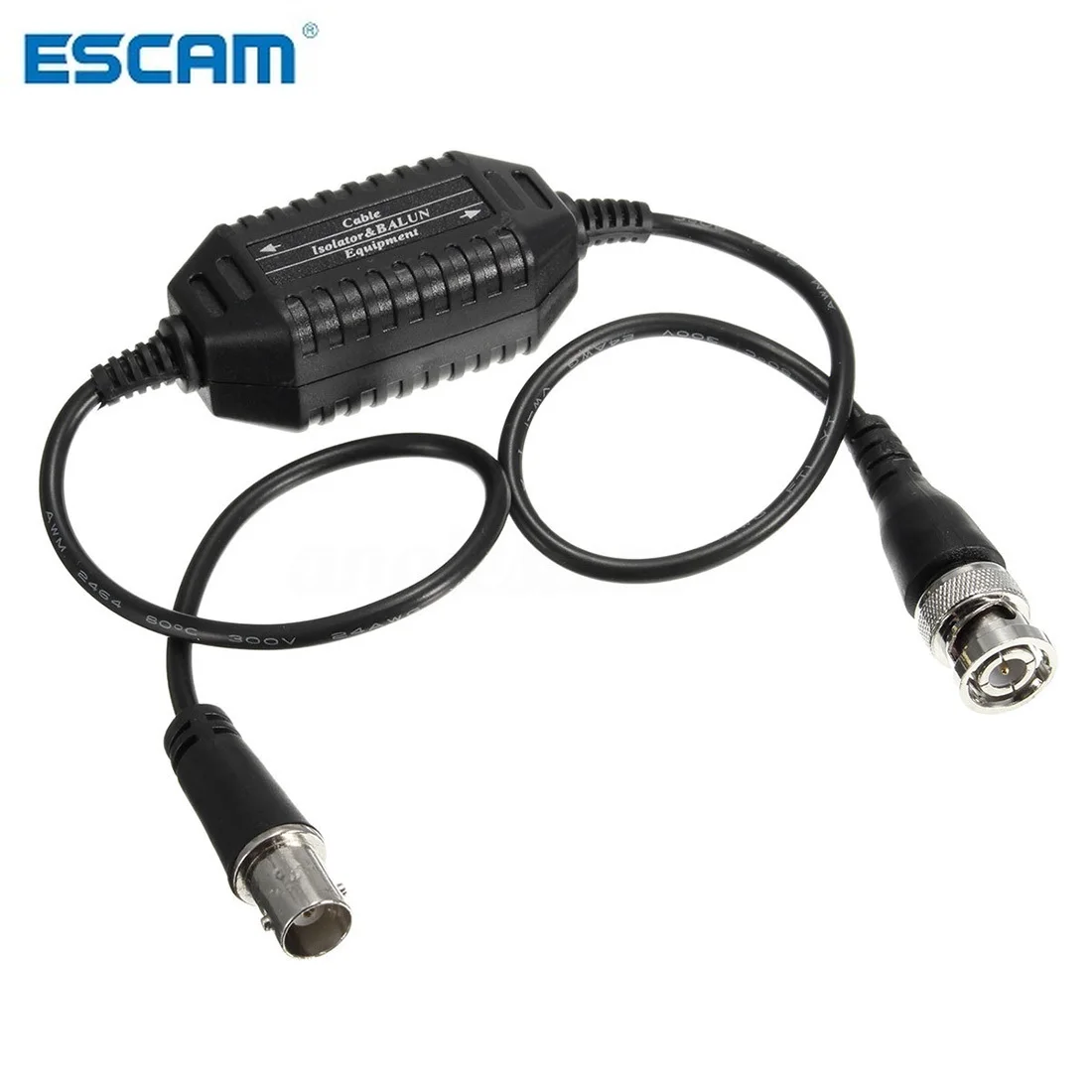 ESCAM Video Coaxial Aislador de Bucle de A tierra Balun BNC Macho a Hembra para Cámara CCTV