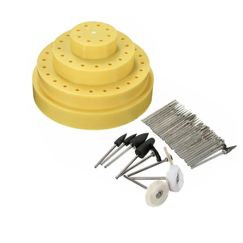 Burs rotativos de borracha de silicone do laboratório dental, Aço de tungstênio, Carbide Tooth Drill, Materiais de laboratório dental, 41Pcs por conjunto