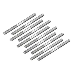 Uxcell 10 pcs M2 Pushrod Kết Nối Hai Bên Chủ Đề Que Thép Không Gỉ Liên Kết 25mm 30mm 35mm 45mm 55mm 65mm đối với RC Boat Xe