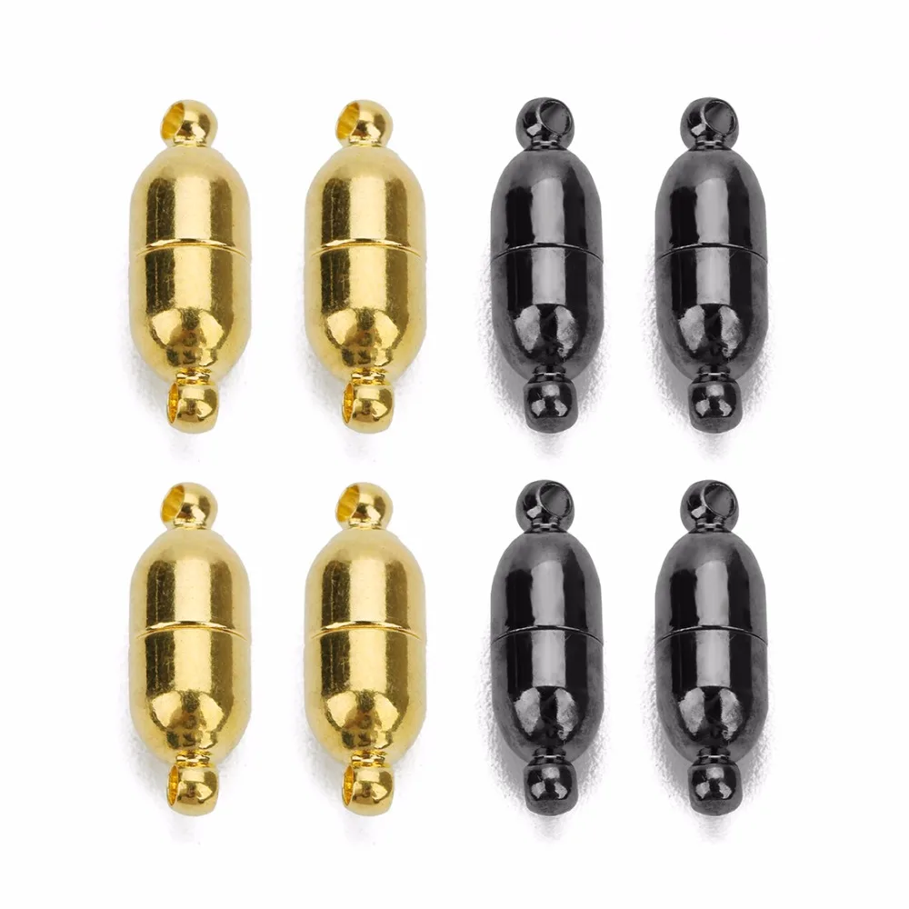 LOULEUR Hohe Qualität 5Pcs Starke Magnetische Haken Für Halskette Armband Gun Schwarz Schnalle Anschlüsse Für DIY Schmuck Erkenntnisse – Detail 3