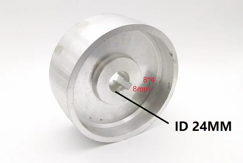 

New 130*55*24mm Fully Aluminum Contact Wheel Active wheel for belt machine with 8*4mm Keyway