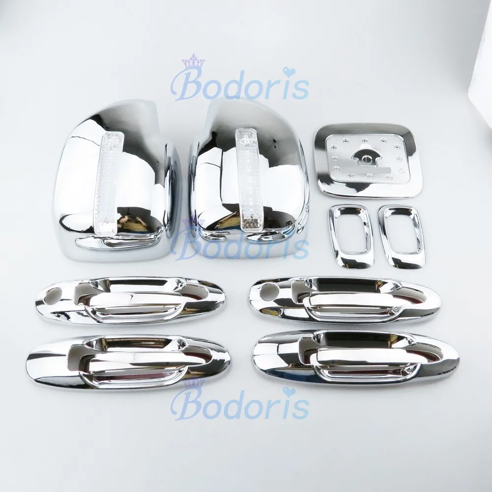 For Toyota Land Cruiser 100 Lexus LX470 1998-2007 13 Pieces Chrome Handle Bowl Rear View Cover Side Lamp Accessories