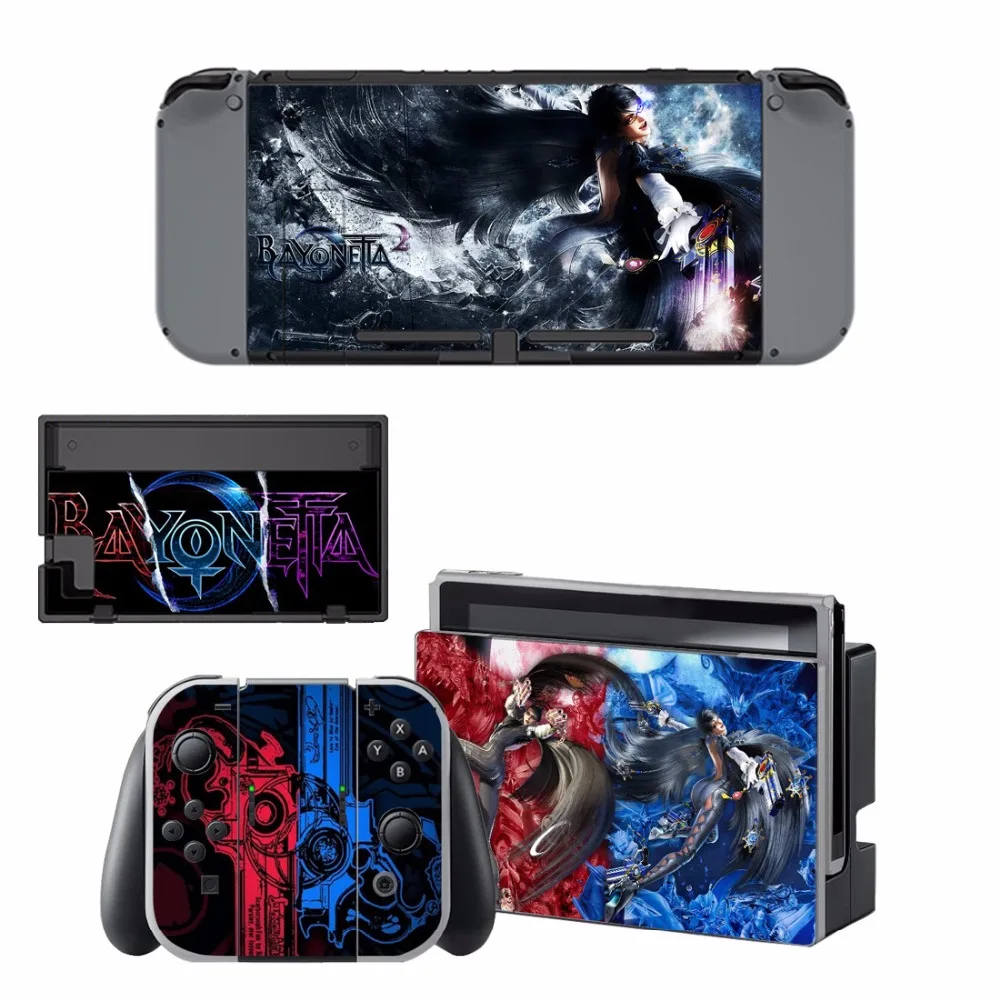 Game Bayonetta 2 Skin Sticker Decal For Nintendo Switch Console and Controller for NS Protector Cover Skins Stickers Vinyl