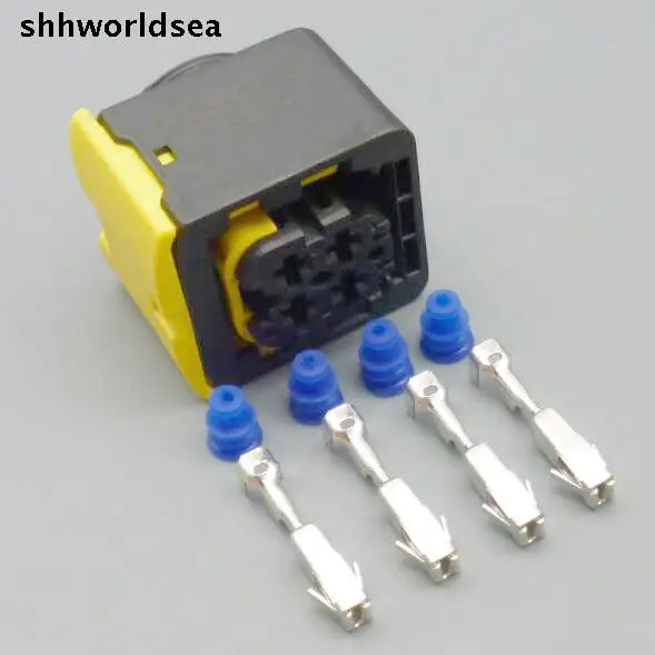 shhworldsea 5/30/100sets kit 4P auto wire harness connector 2-1418390-1