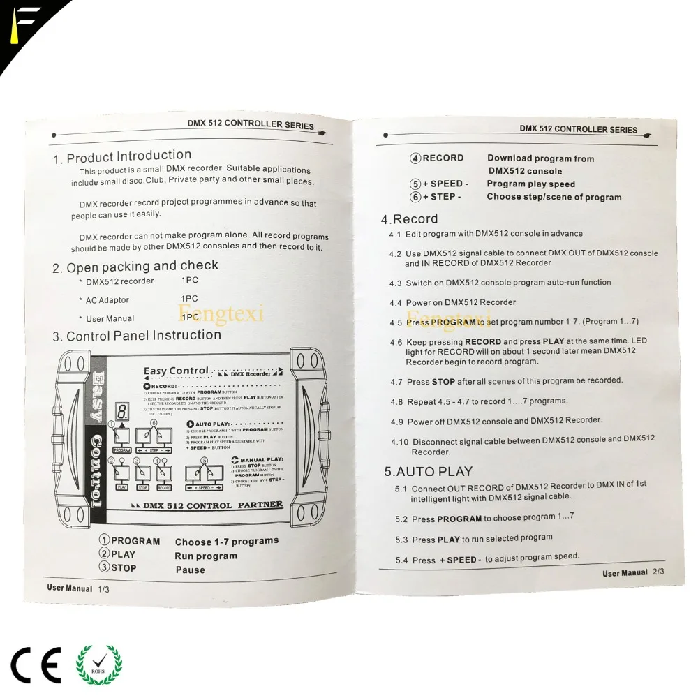 Imagem -06 - Controlador Dmx 512 para Iluminação de Palco Console Móvel Fácil Controle Gravador Suporte para Salvar Programas 4mb Automático One Touch Switch