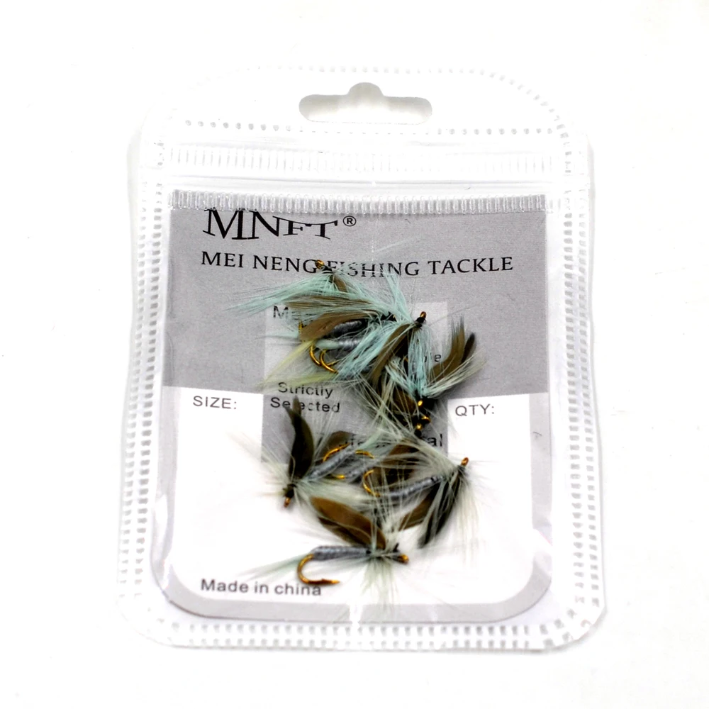 MNFT Mosca seca para trucha - Ala gris, cebo azul