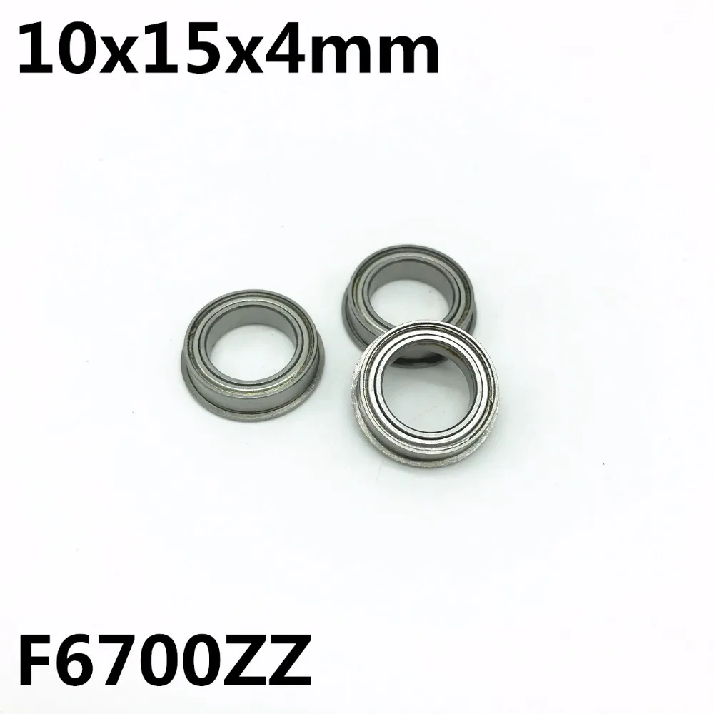 50Pcs F6700ZZ 10x15x4 mm Flange Bearings Deep Groove Ball Bearing High Quality F6700