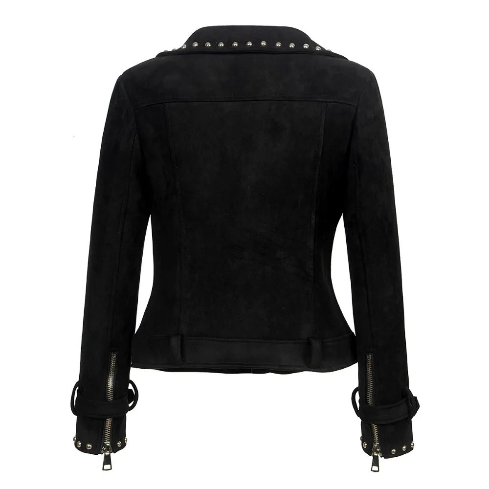 SX2019 winter and autumn fashion Motorcycle Jacket Black deerskin velvet jacket