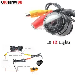 Koorinwoo Car parking camera Front Form Cam 10 Ir Ights Night Vision Form HD CCD Car Rear view Camera Vehicle Video system Back