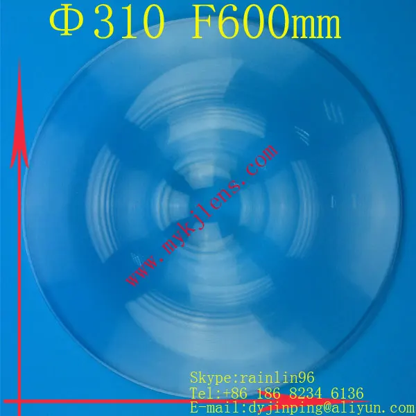 

big size Diameter 310 mm Focal length 600mm PMMA optical Fresnel Lens Solar concentrator, solar cooker lens,traffic light lens