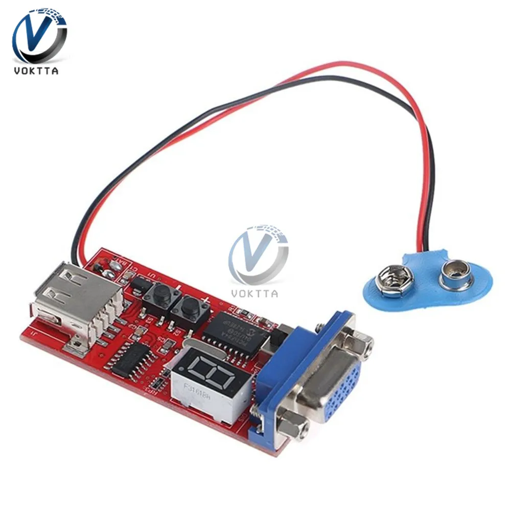 Imagem -03 - Gerador de Sinal Vga Tela Lcd Testador 15 Diferentes Saída de Sinal Gerador de Sinal de Potência da Bateria Usb Kit Diy