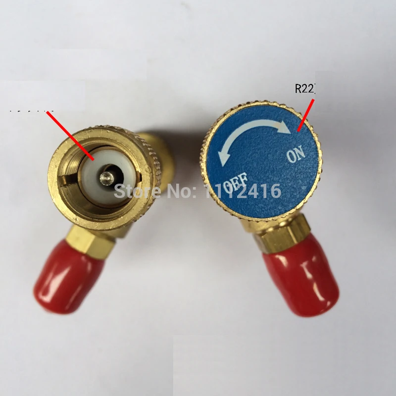 R410 R22 di Refrigerazione di Ricarica di Sicurezza Adattatore Valvola a Sfera 1/4 "M 5/16" F