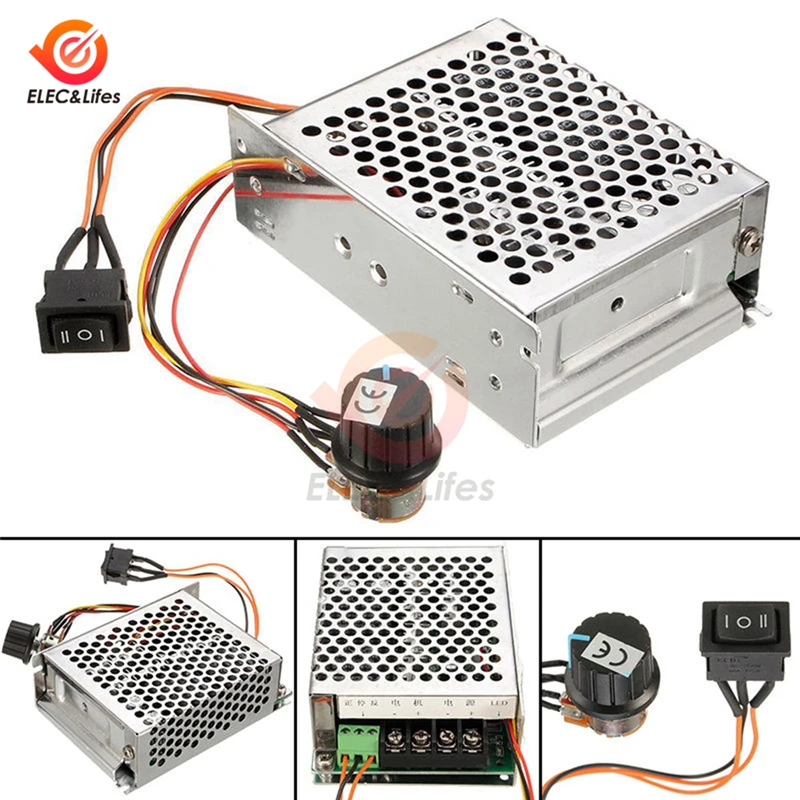 DC 10-50V 40A PWM Speed Controller DC Motor Digital Display 0~100% Adjustable Drive Module Input MAX60A 12V 24V 48V