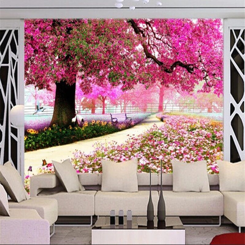 beibehang garden space to expand 3d Vision wallpaper mural TV background wall paper the living room sofa wall wallpaper modern