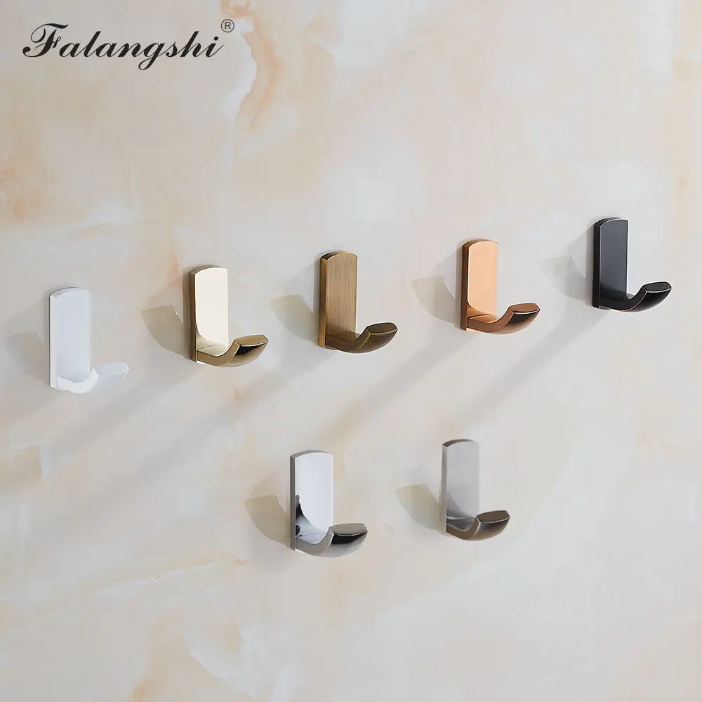 2Pcs Bathroom Towel Wall Hooks Antique Copper Brass Clothes Hanger Coat Hooks Rustproof Screwed Robe Hooks Wall Mount WB8101