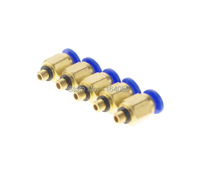 Латунная трубка с одним касанием LOT20, прямой Соединительный штекер BSPT от M5 до 6 мм