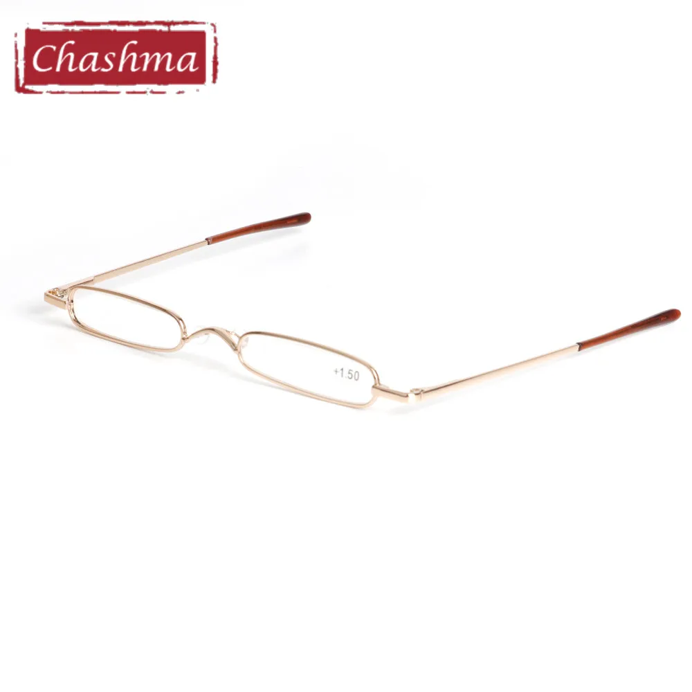 

Chashma Brand New Fashion Women Men Pen Style Slim Small Metal Reading Glasses with Case Alloy Read Glasses Clear Lenses